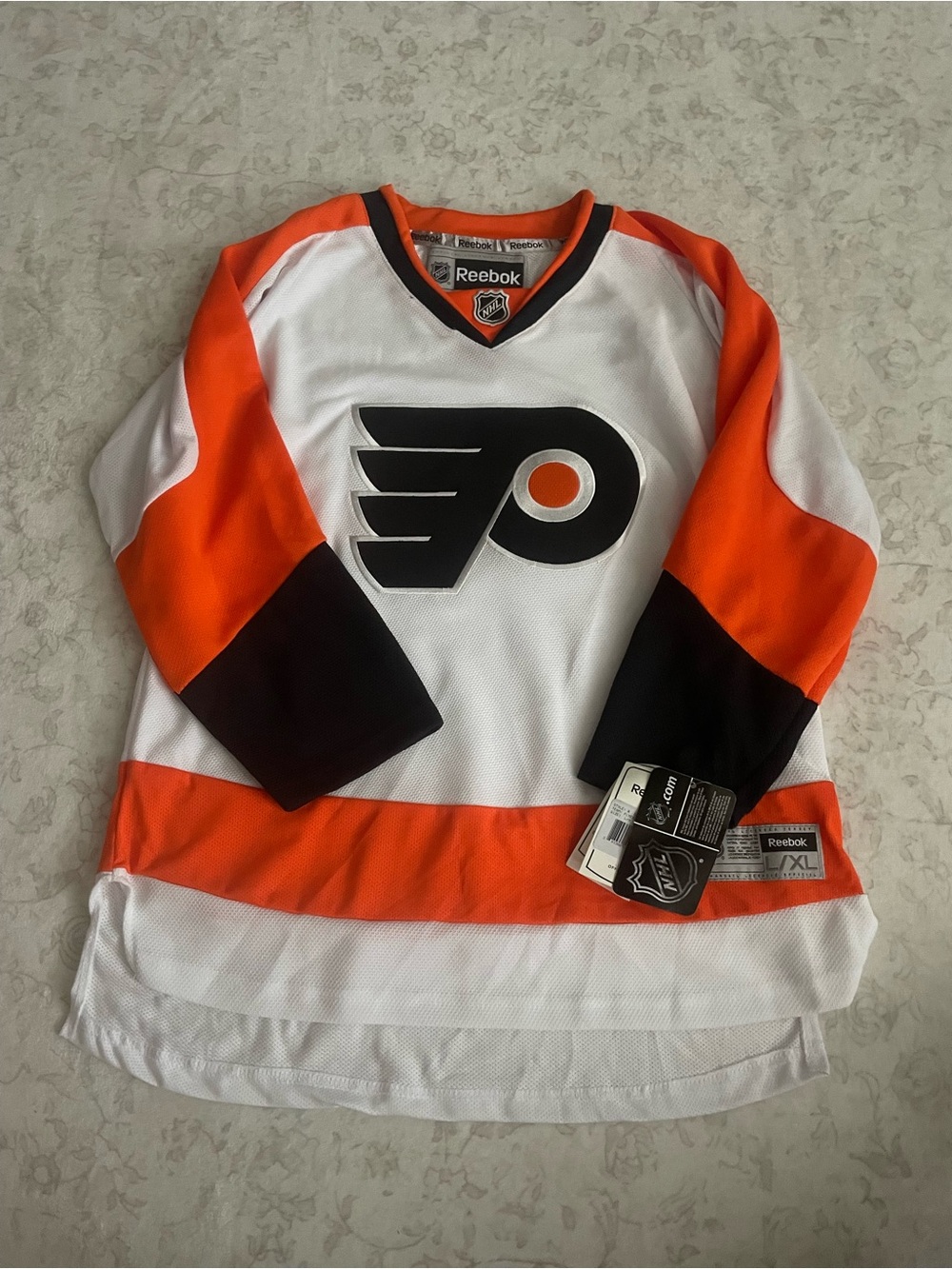 Reebok Kids Philadelphia Flyers White Orange Black Hockey Jersey
